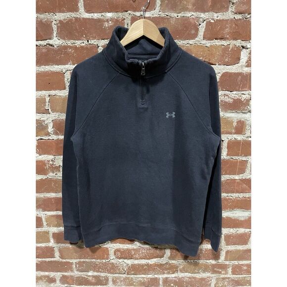 Under Armour Quarter Zip Top Womens Small Black Sweater Pullover - Picture 1 of 4
